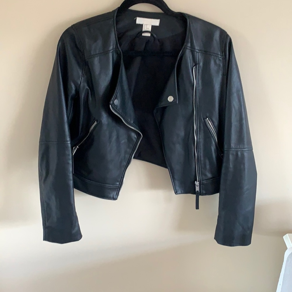 Cropped Leather Jacket